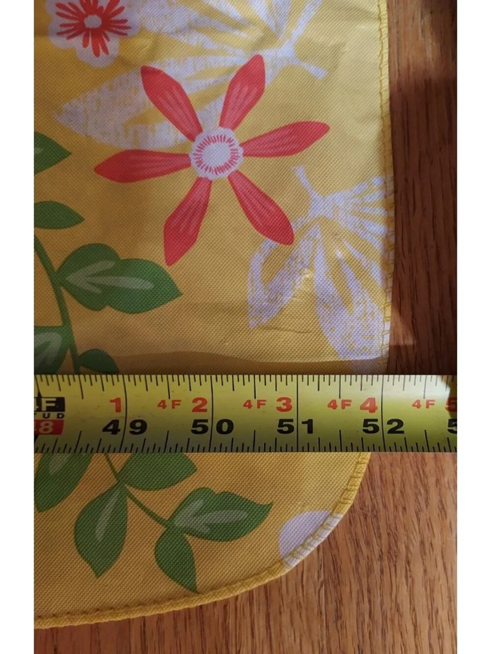 Vinyl Table Cover Vintage 1970s Picnic Flannel Backed 52